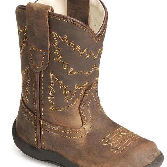 OLD WEST TODDLER COWBOY BOOTS - ROUND TOE - Picture 2 of 10